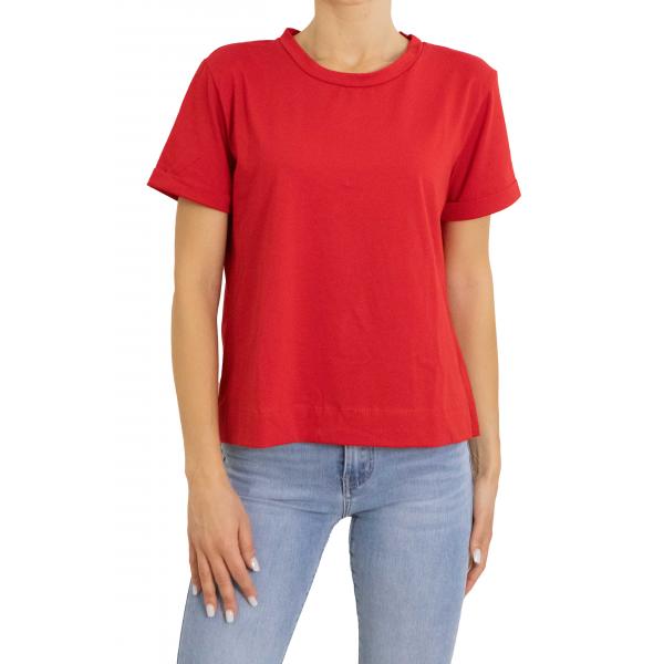 Maglia in cotone con scollo a scatoletta 